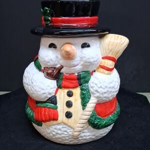 Snowman Cookie Jar./snack jar/treat jar